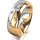 Ring 14 Karat Gelb-/Weissgold 7.0 mm poliert 5 Brillanten G vs Gesamt 0,095ct