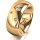 Ring 14 Karat Gelbgold 8.0 mm poliert 3 Brillanten G vs Gesamt 0,080ct