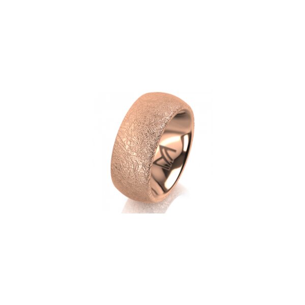 Ring 18 Karat Rotgold 8.0 mm kreismatt