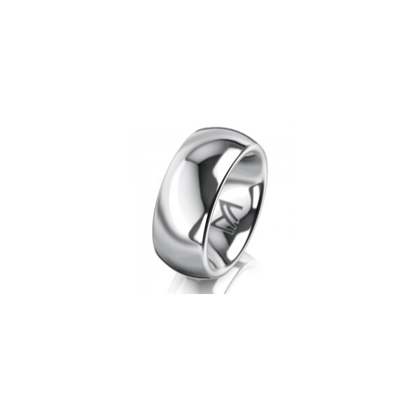 Ring 18 Karat Weissgold 8.0 mm poliert