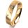 Ring 14 Karat Gelbgold 4.5 mm längsmatt 5 Brillanten G vs Gesamt 0,045ct