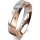 Ring 18 Karat Rot-/Weissgold 5.0 mm poliert 3 Brillanten G vs Gesamt 0,040ct