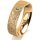 Ring 18 Karat Gelbgold 5.5 mm kristallmatt 3 Brillanten G vs Gesamt 0,050ct