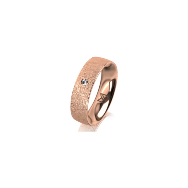 Ring 14 Karat Rotgold 5.5 mm kreismatt 1 Brillant G vs 0,025ct