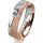 Ring 14 Karat Rot-/Weissgold 5.5 mm kristallmatt 1 Brillant G vs 0,090ct