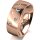 Ring 18 Karat Rotgold 7.0 mm poliert 5 Brillanten G vs Gesamt 0,095ct