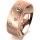 Ring 18 Karat Rotgold 7.0 mm sandmatt 5 Brillanten G vs Gesamt 0,095ct