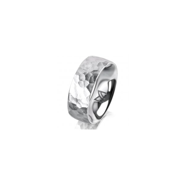 Ring 14 Karat Weissgold 7.0 mm diamantmatt