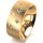 Ring 14 Karat Gelbgold 8.0 mm sandmatt 5 Brillanten G vs Gesamt 0,115ct