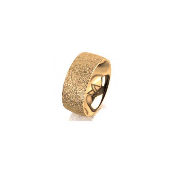 Ring 18 Karat Gelbgold 8.0 mm kristallmatt