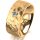 Ring 18 Karat Gelbgold 8.0 mm diamantmatt 1 Brillant G vs 0,090ct