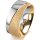 Ring 18 Karat Gelb-/Weissgold 8.0 mm kreismatt