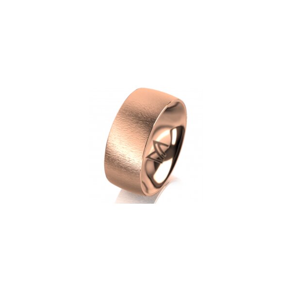 Ring 14 Karat Rotgold 8.0 mm sandmatt