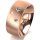 Ring 14 Karat Rotgold 8.0 mm sandmatt 3 Brillanten G vs Gesamt 0,080ct