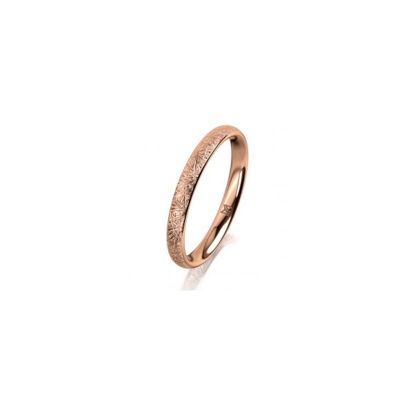 Ring 18 Karat Rotgold 2.5 mm kristallmatt