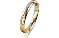 Ring 14 Karat Gelb-/Weissgold 3.0 mm poliert