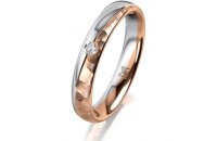 Ring 14 Karat Rot-/Weissgold 3.5 mm diamantmatt 1...