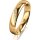 Ring 14 Karat Gelbgold 4.0 mm poliert 4 Brillanten G vs Gesamt 0,020ct