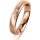 Ring 14 Karat Rotgold 4.0 mm sandmatt 3 Brillanten G vs Gesamt 0,030ct