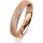 Ring 14 Karat Rotgold 4.0 mm kristallmatt 3 Brillanten G vs Gesamt 0,030ct