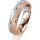 Ring 18 Karat Rot-/Weissgold 5.0 mm kreismatt 5 Brillanten G vs Gesamt 0,035ct
