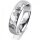 Ring 18 Karat Weissgold 5.0 mm diamantmatt 1 Brillant G vs 0,025ct