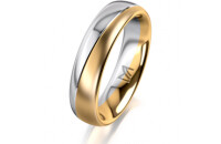 Ring 14 Karat Gelb-/Weissgold 5.5 mm weiss glänzend...
