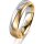 Ring 14 Karat Gelb-/Weissgold 5.5 mm weiss glänzend gelb längsmatt