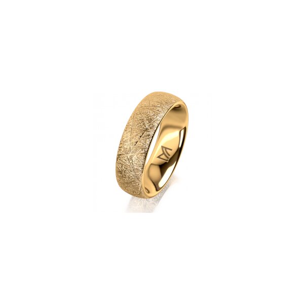 Ring 18 Karat Gelbgold 6.0 mm kristallmatt