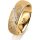 Ring 18 Karat Gelbgold 6.0 mm kristallmatt 5 Brillanten G vs Gesamt 0,065ct