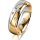 Ring 18 Karat Gelb-/Weissgold 6.0 mm poliert 3 Brillanten G vs Gesamt 0,060ct