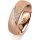 Ring 14 Karat Rotgold 6.0 mm kreismatt 5 Brillanten G vs Gesamt 0,065ct