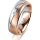 Ring 14 Karat Rot-/Weissgold 6.0 mm sandmatt 1 Brillant G vs 0,025ct