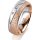 Ring 18 Karat Rot-/Weissgold 6.0 mm kreismatt 3 Brillanten G vs Gesamt 0,060ct