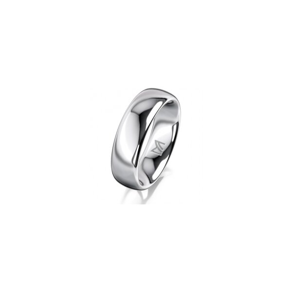 Ring 14 Karat Weissgold 6.0 mm poliert