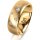 Ring 14 Karat Gelbgold 7.0 mm längsmatt 5 Brillanten G vs Gesamt 0,095ct