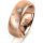 Ring 18 Karat Rotgold 7.0 mm sandmatt 3 Brillanten G vs Gesamt 0,070ct