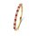 Ring 18 Karat Gelbgold Brillanten 0,11ct G si Rubine 0,14ct