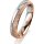 Ring 18 Karat Rotgold/950 Platin 4.0 mm kristallmatt