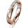 Ring 18 Karat Rotgold/950 Platin 4.0 mm poliert 3 Brillanten G vs Gesamt 0,030ct