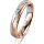 Ring 18 Karat Rotgold/950 Platin 4.0 mm sandmatt 4 Brillanten G vs Gesamt 0,020ct