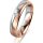 Ring 18 Karat Rotgold/950 Platin 4.5 mm längsmatt 1 Brillant G vs 0,035ct