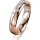 Ring 18 Karat Rotgold/950 Platin 4.5 mm poliert 5 Brillanten G vs Gesamt 0,045ct