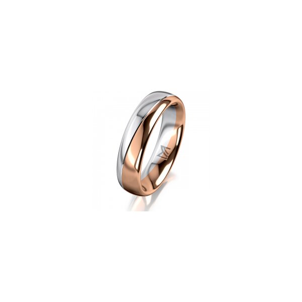 Ring 18 Karat Rotgold/950 Platin 5.0 mm poliert