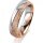 Ring 18 Karat Rotgold/950 Platin 5.0 mm kristallmatt