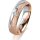 Ring 18 Karat Rotgold/950 Platin 5.0 mm kreismatt 1 Brillant G vs 0,065ct