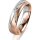 Ring 18 Karat Rotgold/950 Platin 5.0 mm sandmatt 5 Brillanten G vs Gesamt 0,035ct