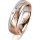 Ring 18 Karat Rotgold/950 Platin 5.5 mm längsmatt 5 Brillanten G vs Gesamt 0,065ct