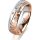 Ring 18 Karat Rotgold/950 Platin 5.5 mm diamantmatt 5 Brillanten G vs Gesamt 0,065ct