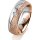 Ring 18 Karat Rotgold/950 Platin 6.0 mm kristallmatt 1 Brillant G vs 0,065ct